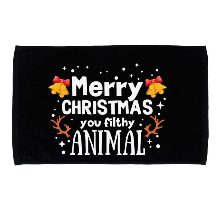 Merry Christmas You Filthy Animal Microfiber Hand Towel