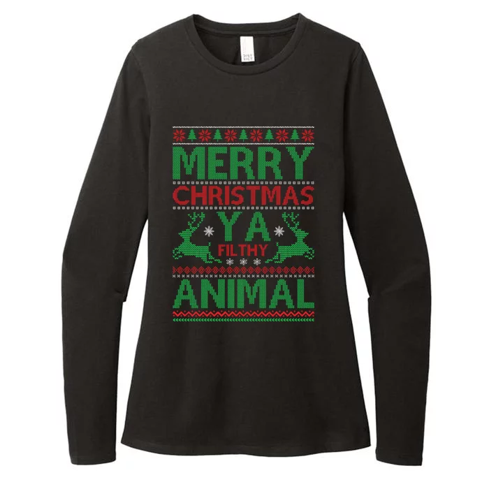 Merry Christmas Ya Filthy Animal Ugly Christmas Womens CVC Long Sleeve Shirt