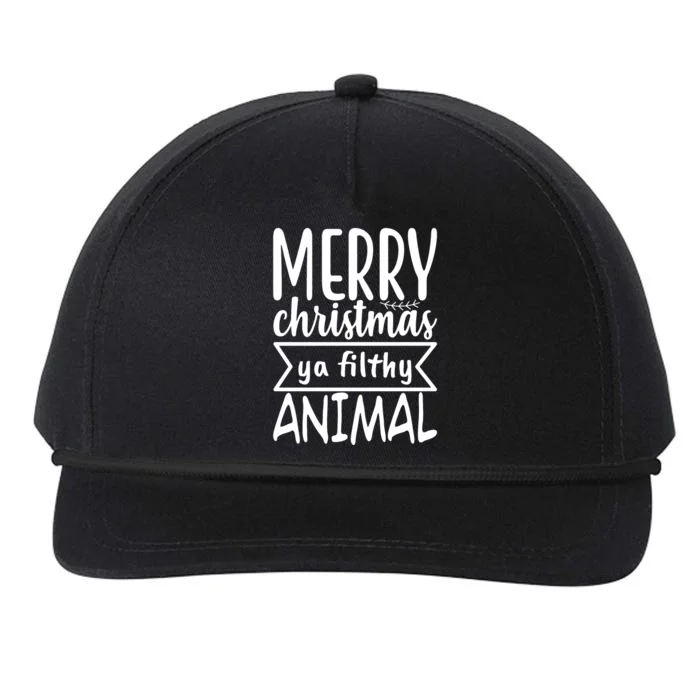 Merry Christmas Ya Filthy Animal Funny Holiday Snapback Five-Panel Rope Hat