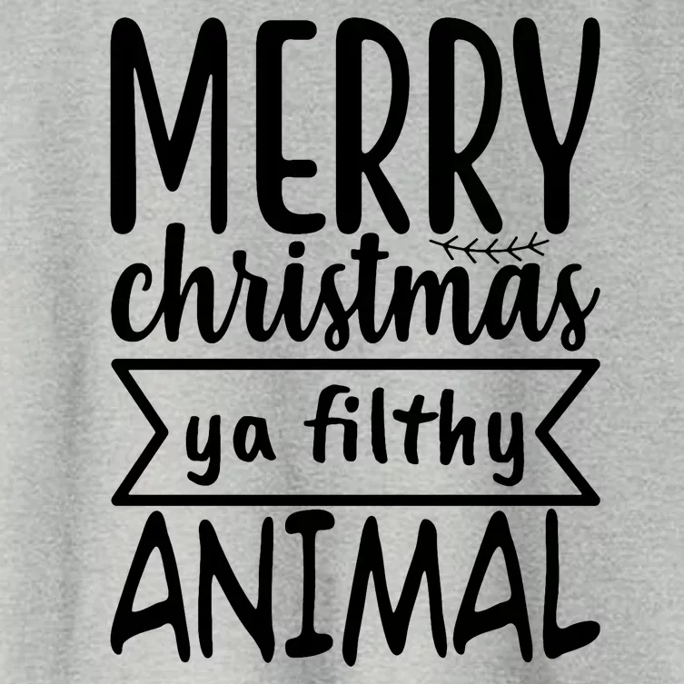 Merry Christmas Ya Filthy Animal Funny Holiday Women's Crop Top Tee