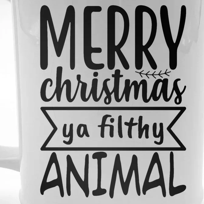 Merry Christmas Ya Filthy Animal Funny Holiday Front & Back Beer Stein