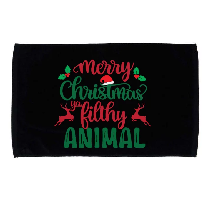 Merry Christmas Ya Filthy Animal Microfiber Hand Towel