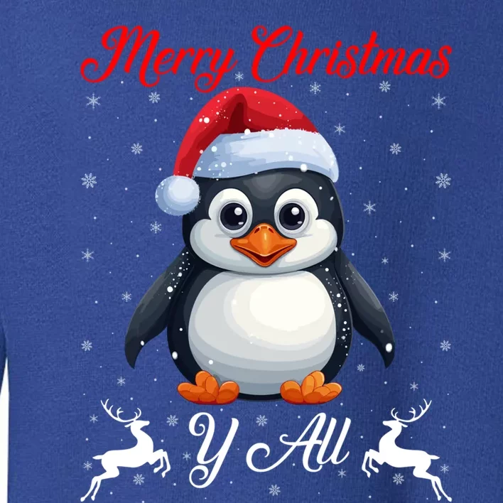 Merry Christmas Y All Xmas Holiday Santa Penguin Christmas Cute Gift Toddler Sweatshirt