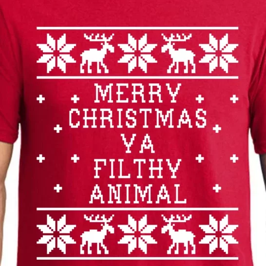 Merry Christmas Ya Filthy Animal Funny Ugly Christmas Pajama Set