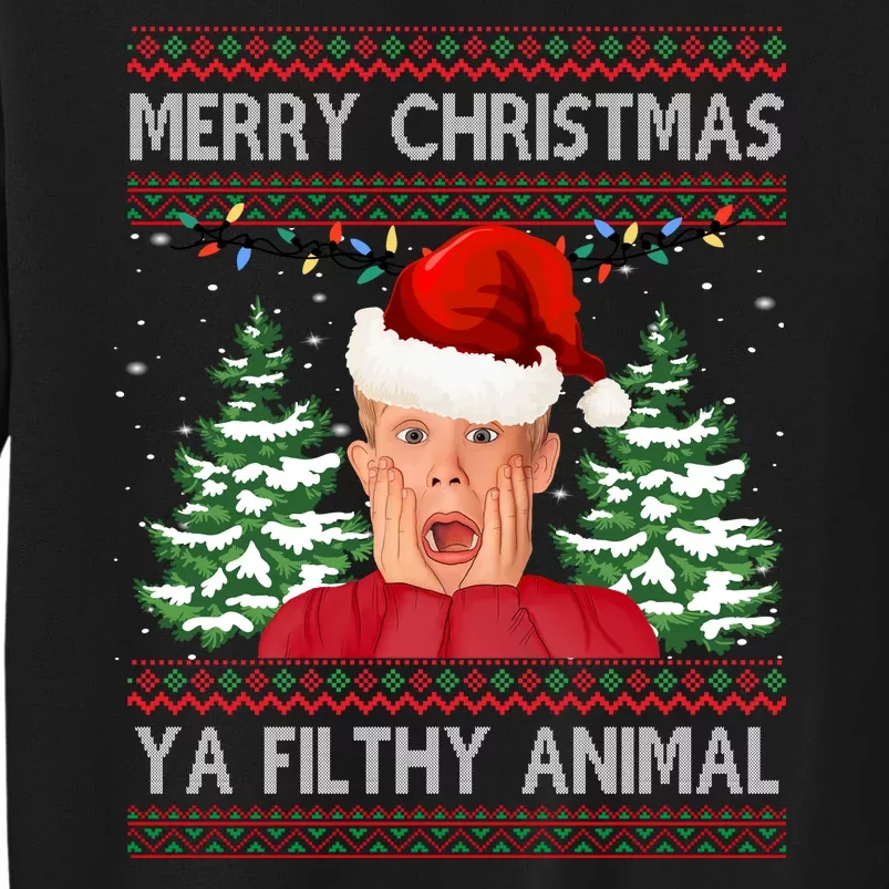 Merry Christmas Ya Filthy Animal Funny Ugly Christmas Sweatshirt