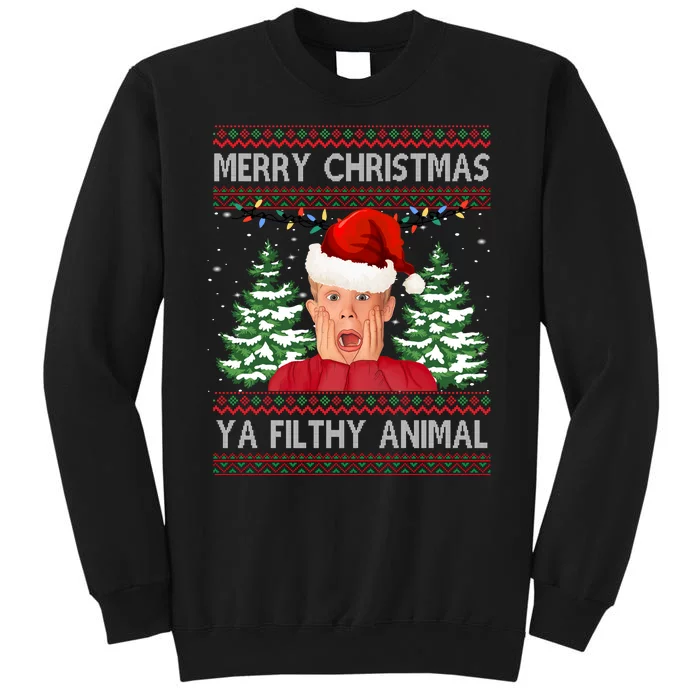 Merry Christmas Ya Filthy Animal Funny Ugly Christmas Sweatshirt