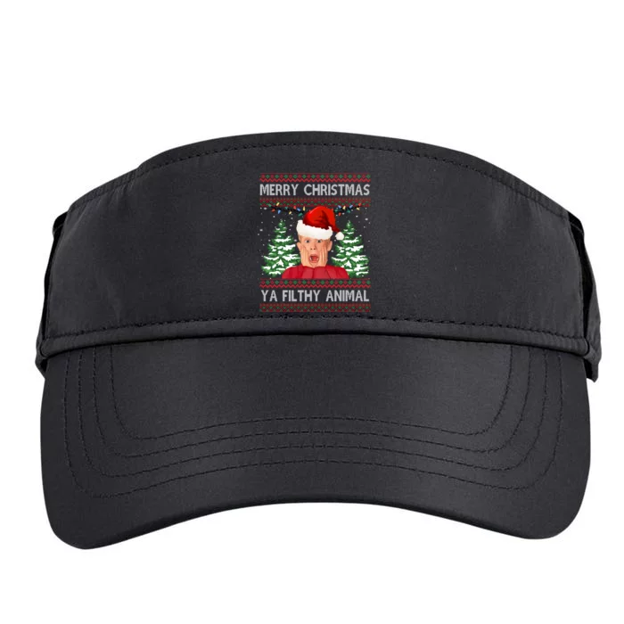 Merry Christmas Ya Filthy Animal Funny Ugly Christmas Adult Drive Performance Visor