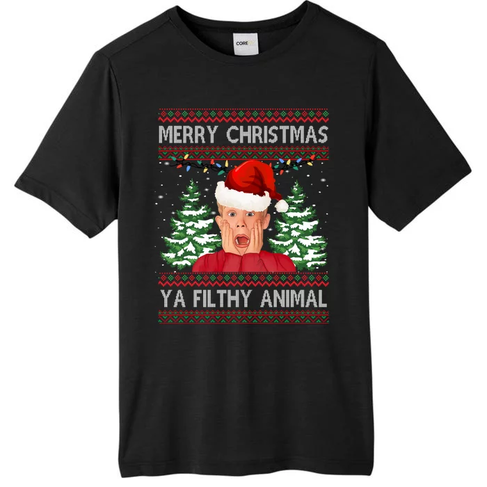 Merry Christmas Ya Filthy Animal Funny Ugly Christmas ChromaSoft Performance T-Shirt