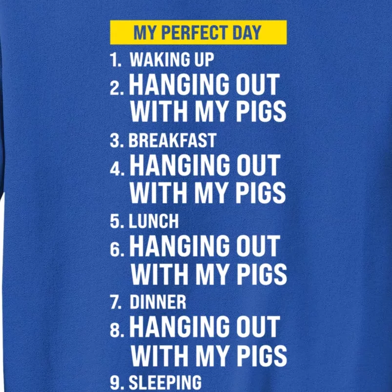 My Day 1 Waking Up 2 Hanging Out With My Pigs Pigs Gift Tall Sweatshirt