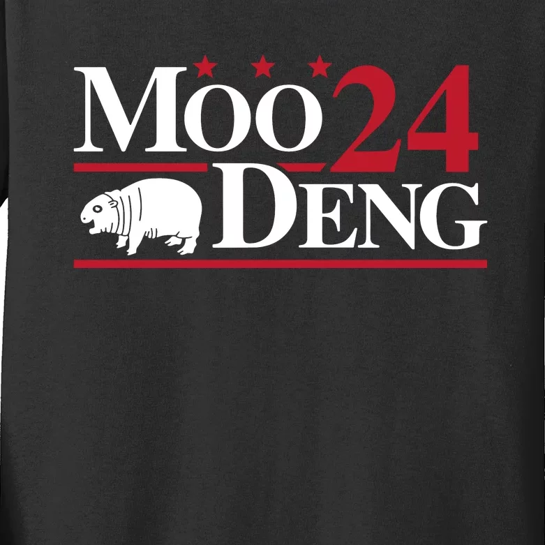 Moo Deng 2024 Kids Long Sleeve Shirt