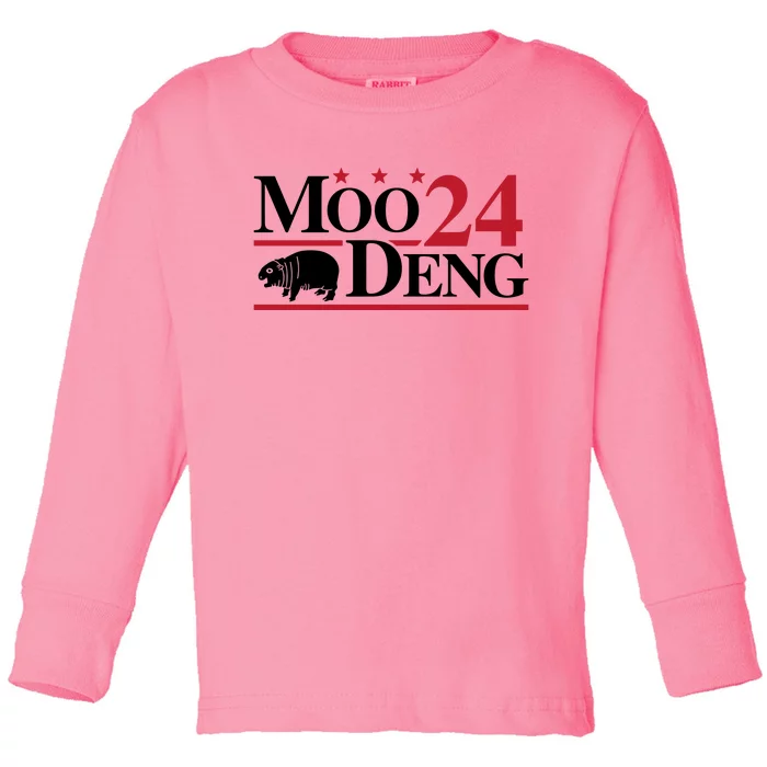 Moo Deng 2024 Toddler Long Sleeve Shirt