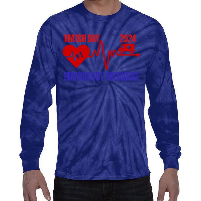 Match Day 2024 Emergency Medicine Resident Residency Tie-Dye Long Sleeve Shirt