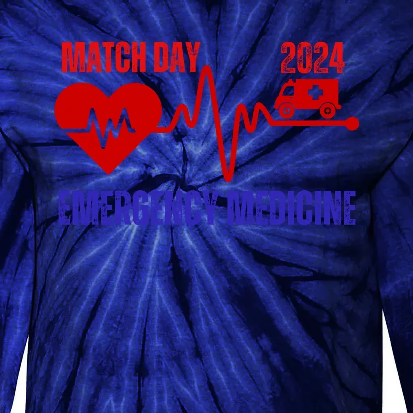 Match Day 2024 Emergency Medicine Resident Residency Tie-Dye Long Sleeve Shirt