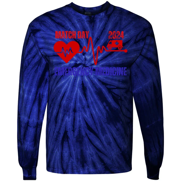 Match Day 2024 Emergency Medicine Resident Residency Tie-Dye Long Sleeve Shirt