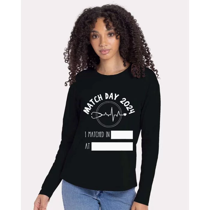 Match Day 2024 Future Doctor Physician Residency Fill In Womens Cotton Relaxed Long Sleeve T-Shirt