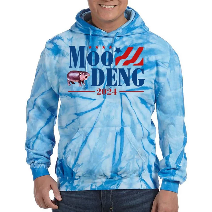 Moo Deng 2024 Moo Deng Moo Deng Cute Baby Hippo Tie Dye Hoodie