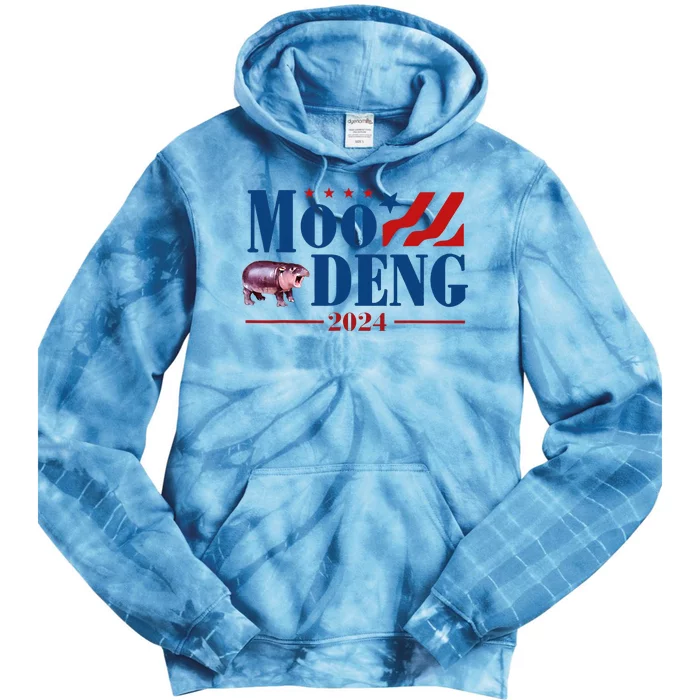 Moo Deng 2024 Moo Deng Moo Deng Cute Baby Hippo Tie Dye Hoodie