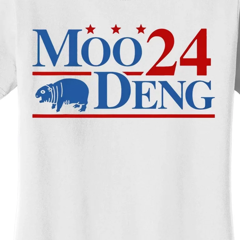 Moo Deng 2024 Moo Deng Moo Deng Cute Baby Hippo Women's T-Shirt