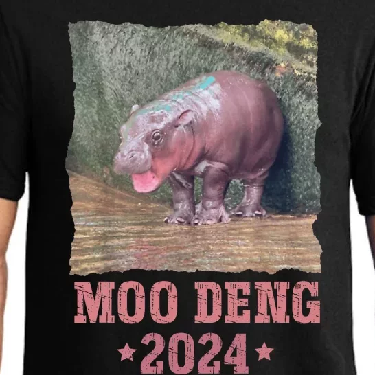 Moo Deng 2024 Moo Deng Moo Deng Cute Baby Hippo Pajama Set