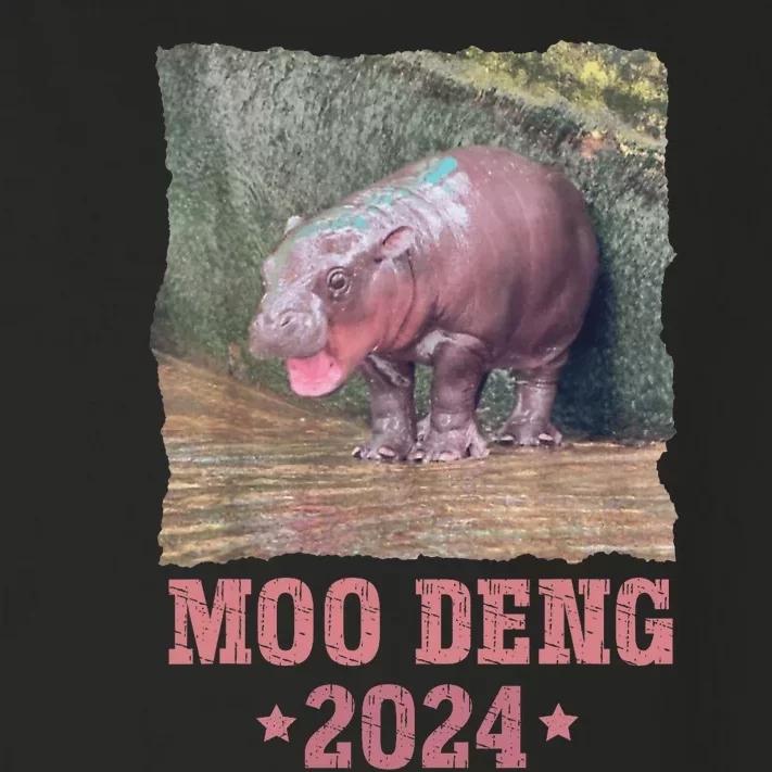 Moo Deng 2024 Moo Deng Moo Deng Cute Baby Hippo Toddler Long Sleeve Shirt