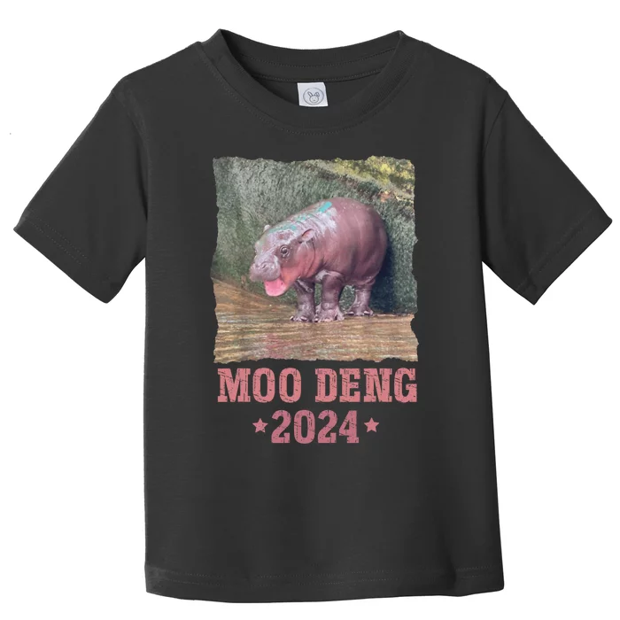 Moo Deng 2024 Moo Deng Moo Deng Cute Baby Hippo Toddler T-Shirt