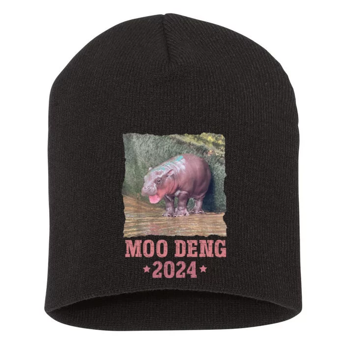 Moo Deng 2024 Moo Deng Moo Deng Cute Baby Hippo Short Acrylic Beanie