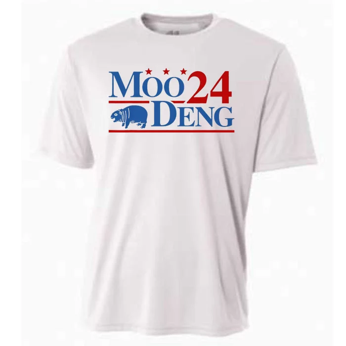 Moo Deng 2024 Moo Deng Moo Deng Cute Baby Hippo Cooling Performance Crew T-Shirt