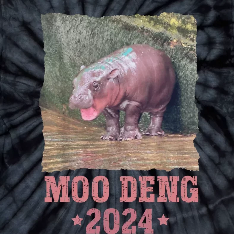 Moo Deng 2024 Moo Deng Moo Deng Cute Baby Hippo Tie-Dye T-Shirt