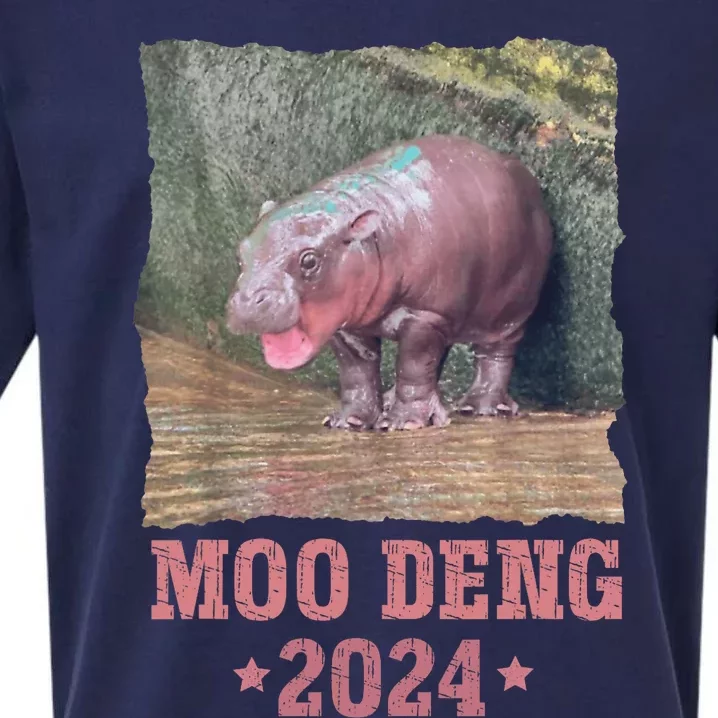 Moo Deng 2024 Moo Deng Moo Deng Cute Baby Hippo Sueded Cloud Jersey T-Shirt