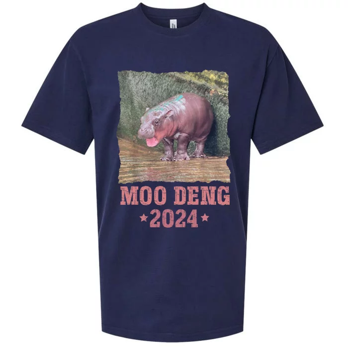 Moo Deng 2024 Moo Deng Moo Deng Cute Baby Hippo Sueded Cloud Jersey T-Shirt