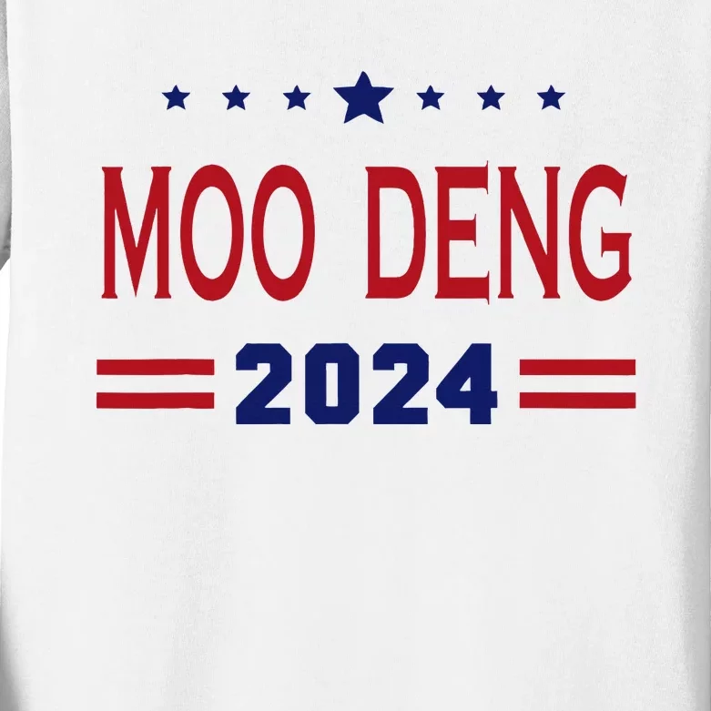 Moo Deng 2024 Kids Long Sleeve Shirt