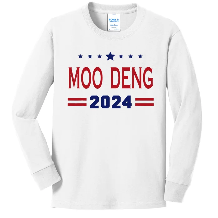 Moo Deng 2024 Kids Long Sleeve Shirt