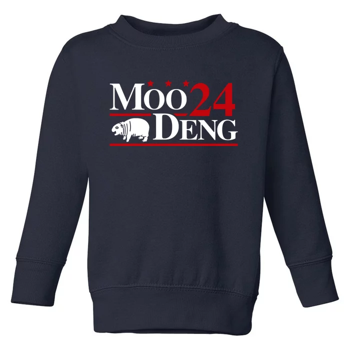 Moo Deng 2024 Cute Pygmy Hippopotamus Hippo Toddler Sweatshirt