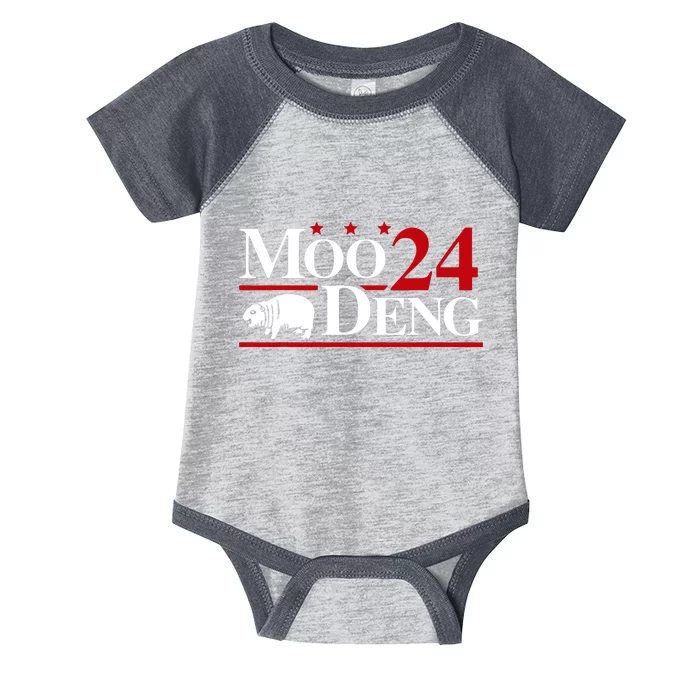 Moo Deng 2024 Cute Pygmy Hippopotamus Hippo Infant Baby Jersey Bodysuit