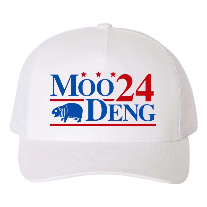 Moo Deng 2024 Cute Pygmy Hippopotamus Hippo Yupoong Adult 5-Panel Trucker Hat