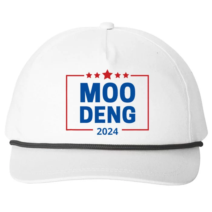 Moo Deng 2024 Snapback Five-Panel Rope Hat