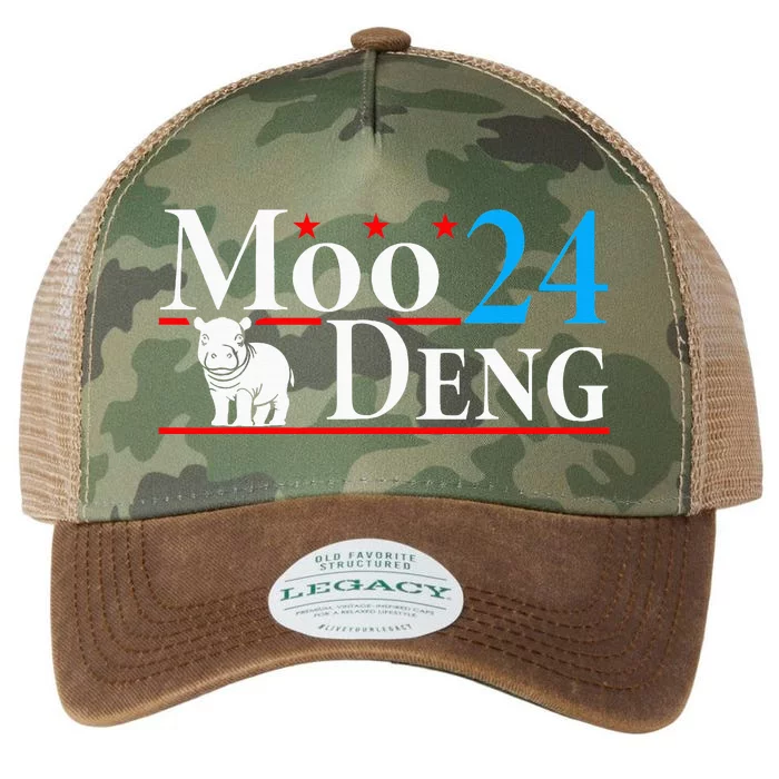 Moo Deng 24 Funny Baby Pygmy Hippo Cute Moo Deng 2024 Legacy Tie Dye Trucker Hat