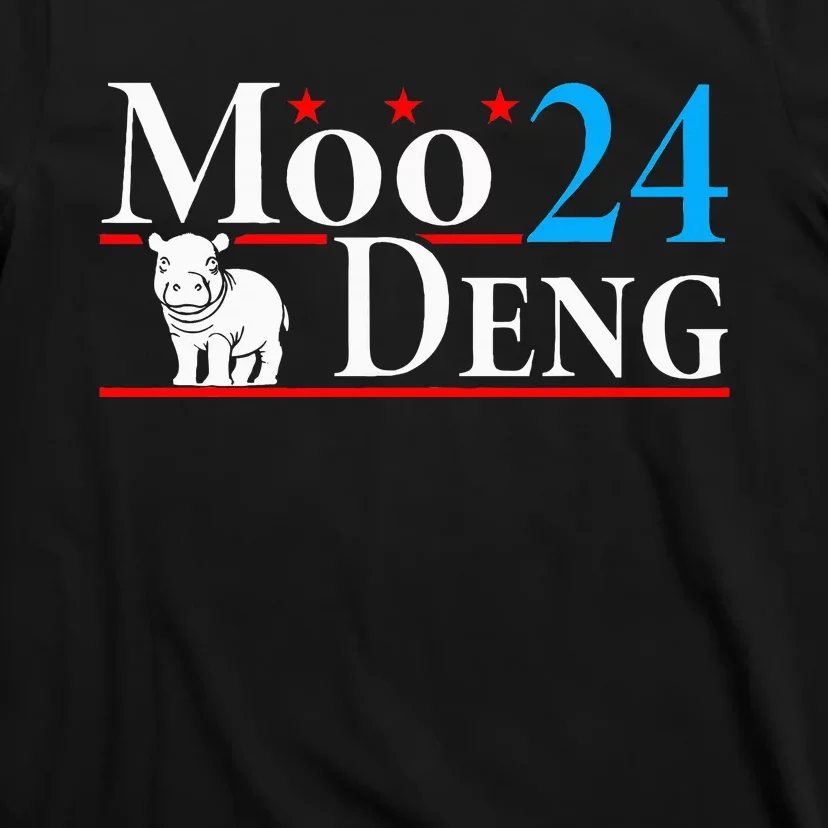 Moo Deng 24 Funny Baby Pygmy Hippo Cute Moo Deng 2024 T-Shirt