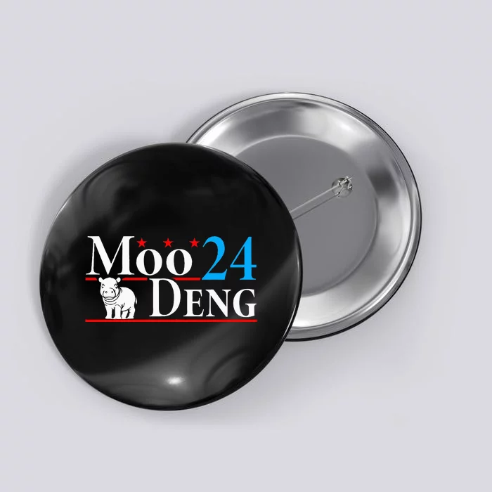 Moo Deng 24 Funny Baby Pygmy Hippo Cute Moo Deng 2024 Button