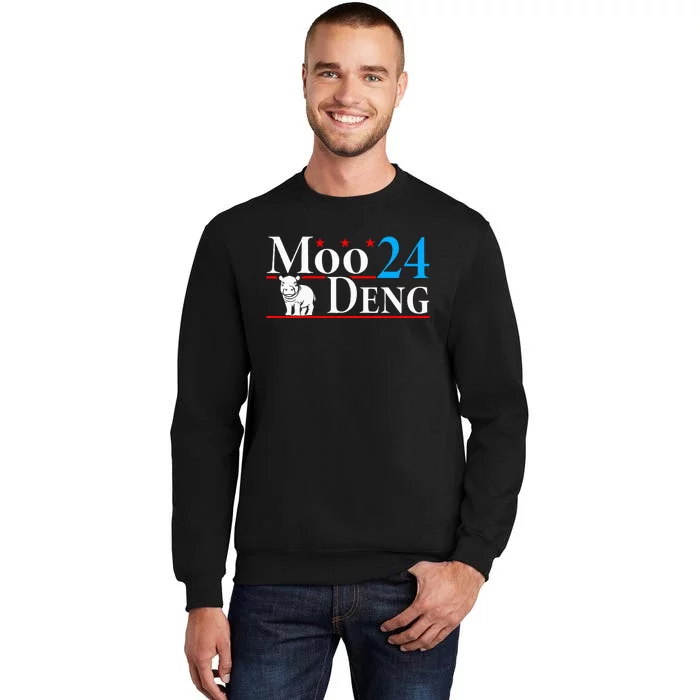 Moo Deng 24 Funny Baby Pygmy Hippo Cute Moo Deng 2024 Tall Sweatshirt