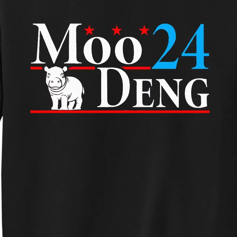 Moo Deng 24 Funny Baby Pygmy Hippo Cute Moo Deng 2024 Tall Sweatshirt