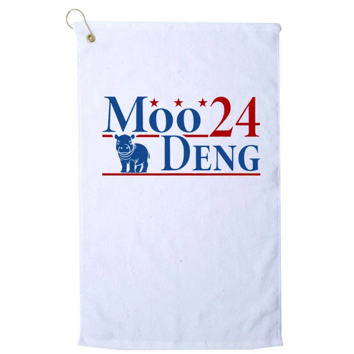 Moo Deng 24 Funny Baby Pygmy Hippo Cute Moo Deng 2024 Platinum Collection Golf Towel