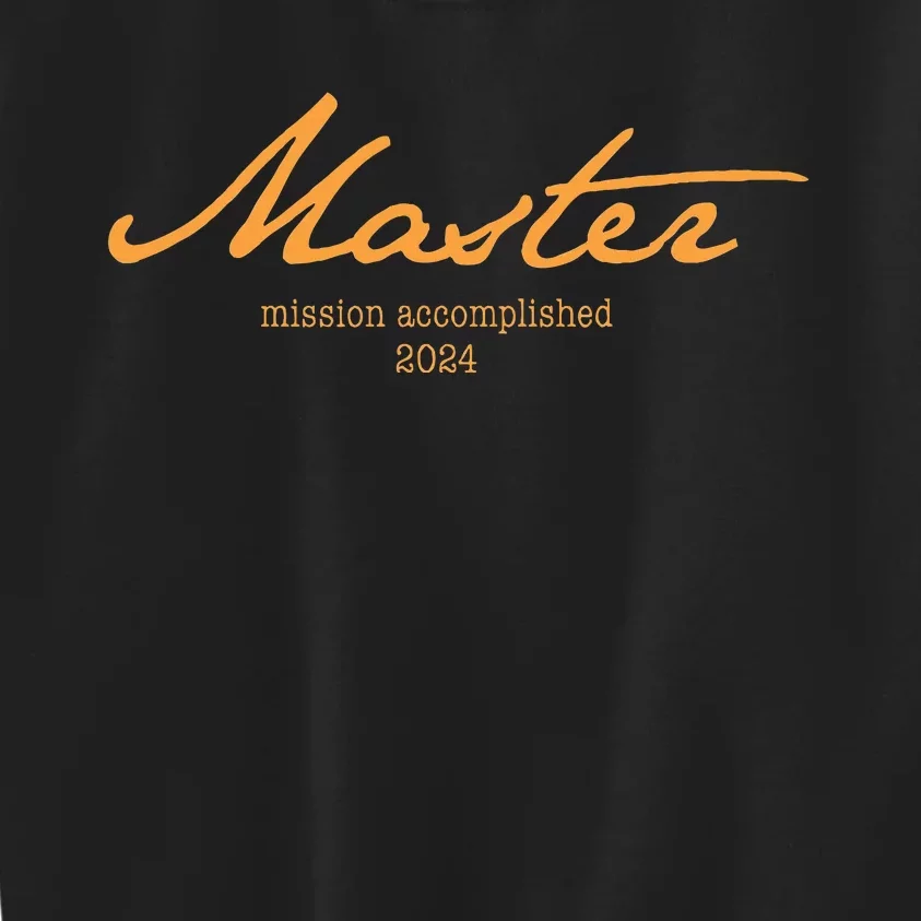 Master Degree 24 With Style Mission Accomplished 2024 Kids Sweatshirt