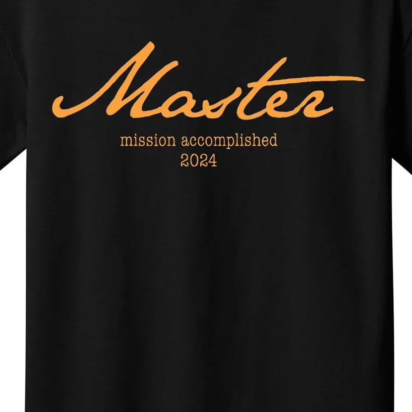 Master Degree 24 With Style Mission Accomplished 2024 Kids T-Shirt