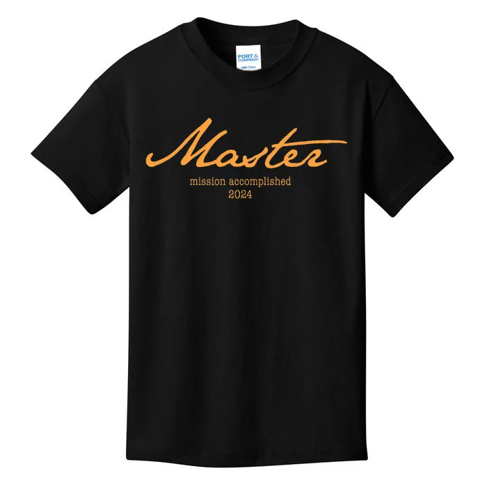 Master Degree 24 With Style Mission Accomplished 2024 Kids T-Shirt