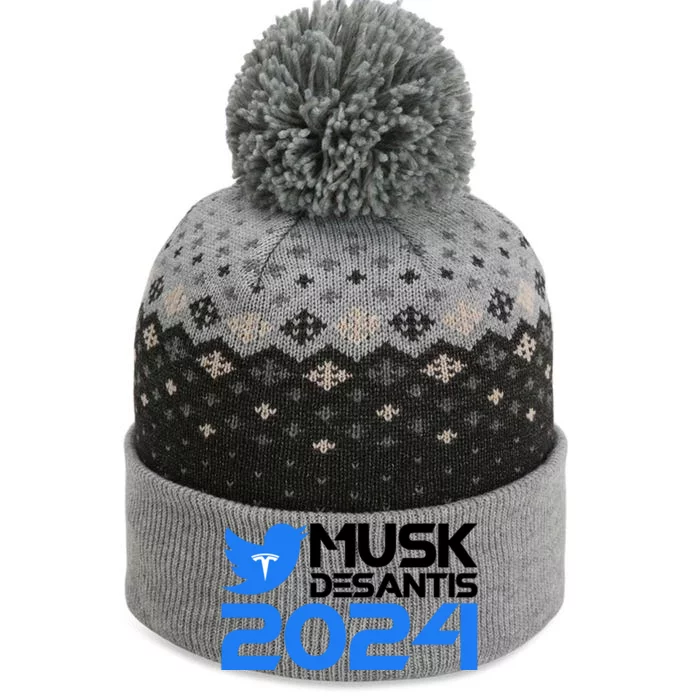 Musk Desantis 2024 Election The Baniff Cuffed Pom Beanie