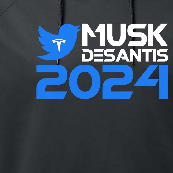 Musk Desantis 2024 Election Performance Fleece Hoodie