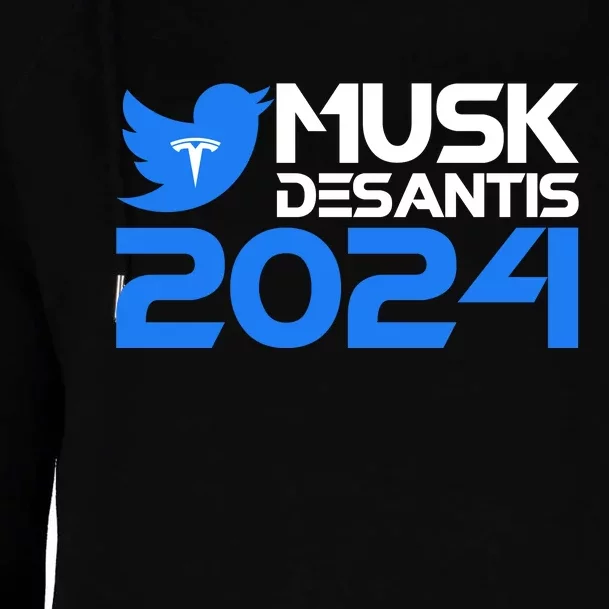 Musk Desantis 2024 Election Womens Funnel Neck Pullover Hood