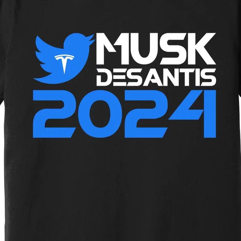 Musk Desantis 2024 Election Premium T-Shirt