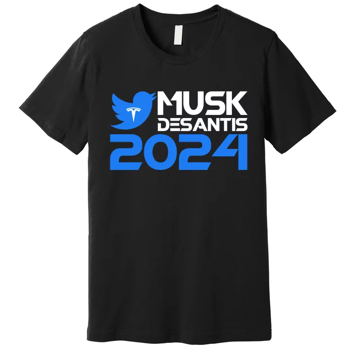 Musk Desantis 2024 Election Premium T-Shirt